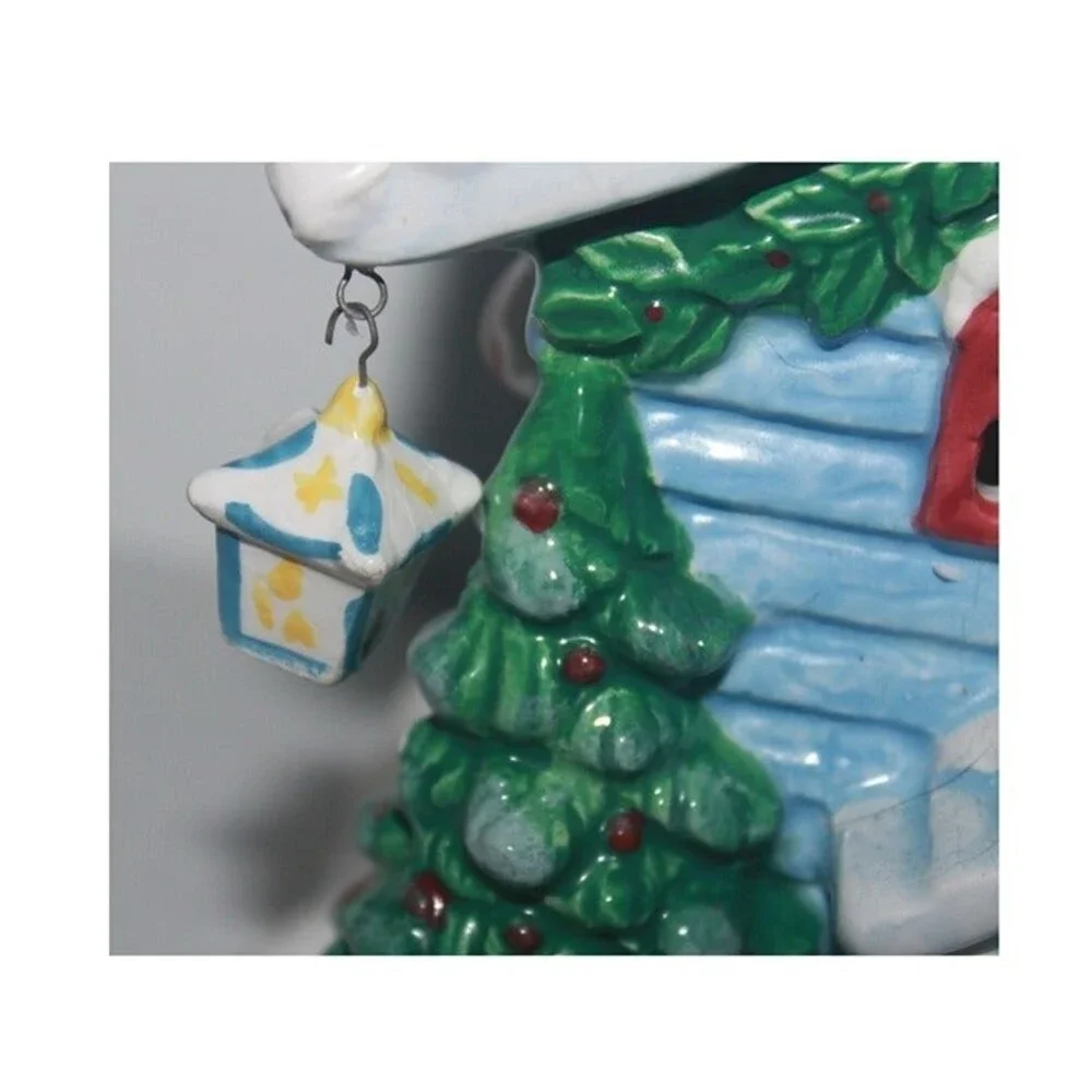 2002 Target Blue Ceramic Candle House Candle Holder
